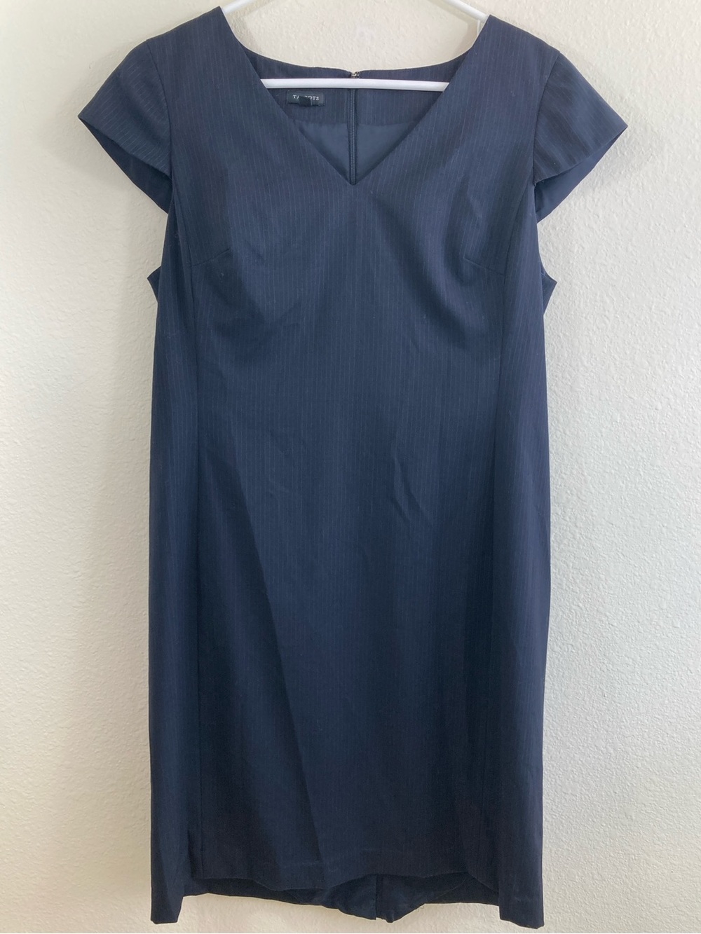 Talbots Navy Pinstripe Dress Size 10 Career Sheath Dress